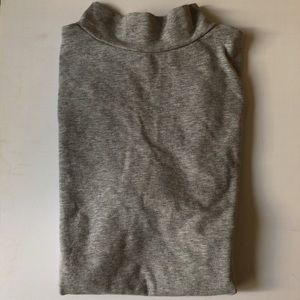 Gray mock neck tee